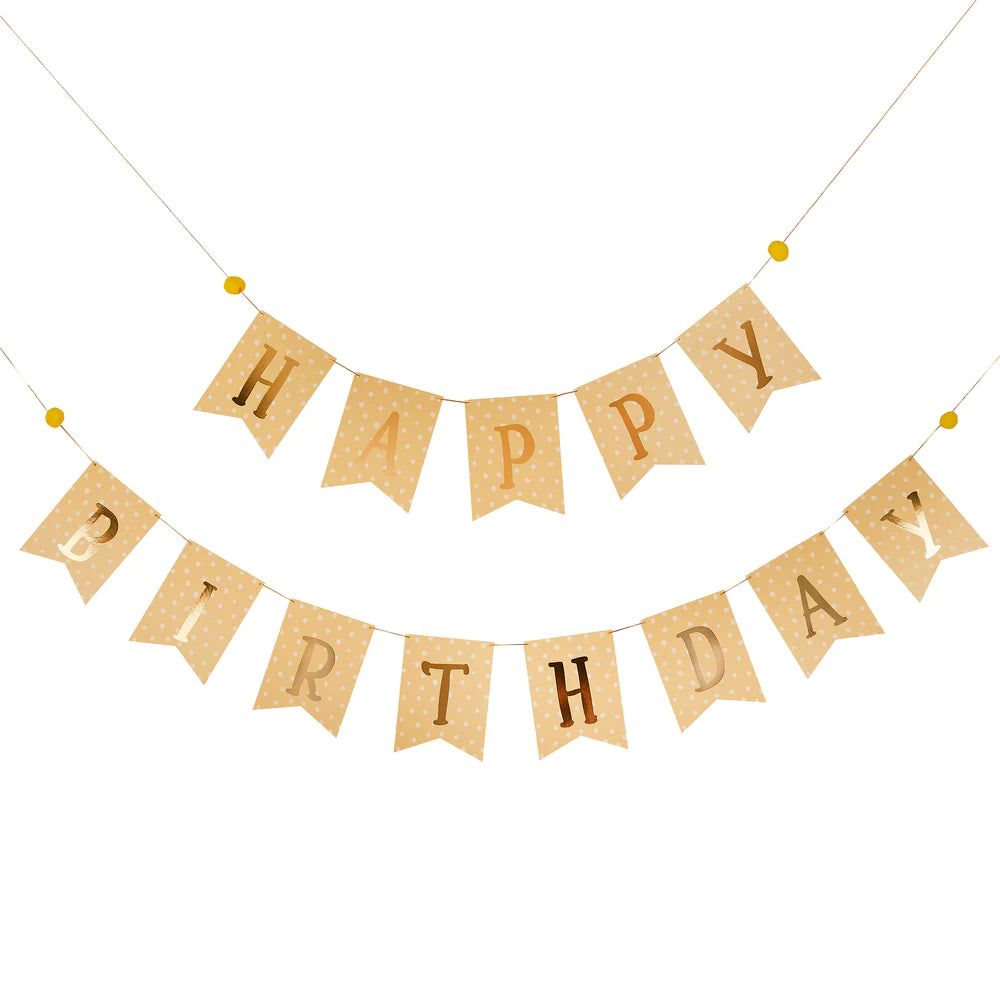Happy Birthday Flag Banner - 2.5M - Anilas UK