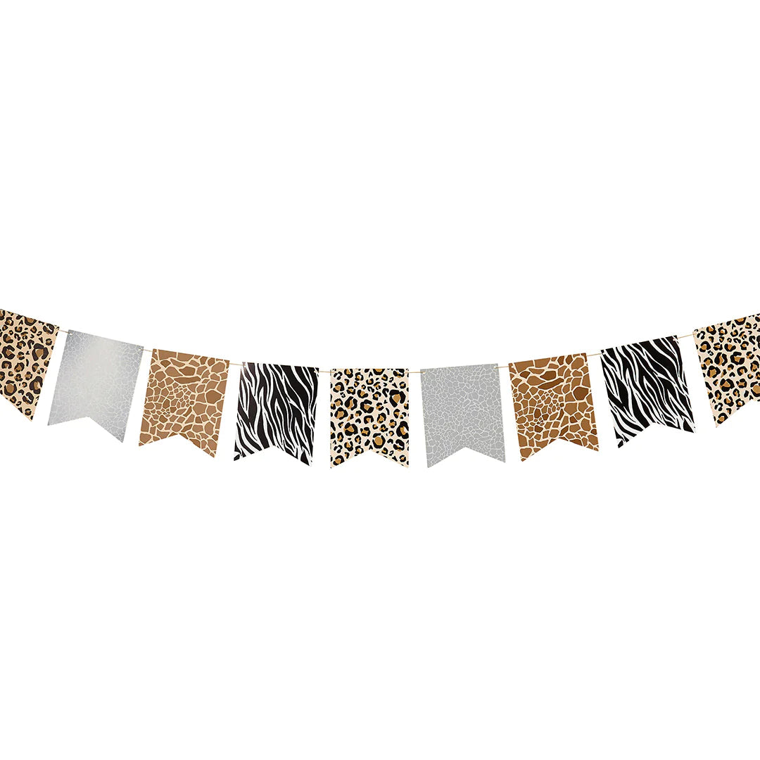 Safari Animal Print Bunting - 2.5M - Anilas UK