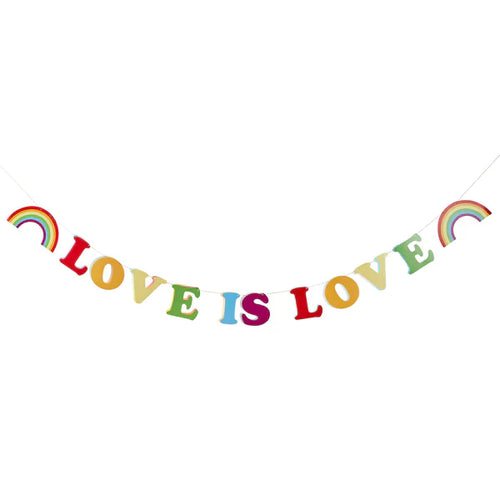 Pride Love Is Love Birthday Party Banner - 2 Metres - Anilas UK