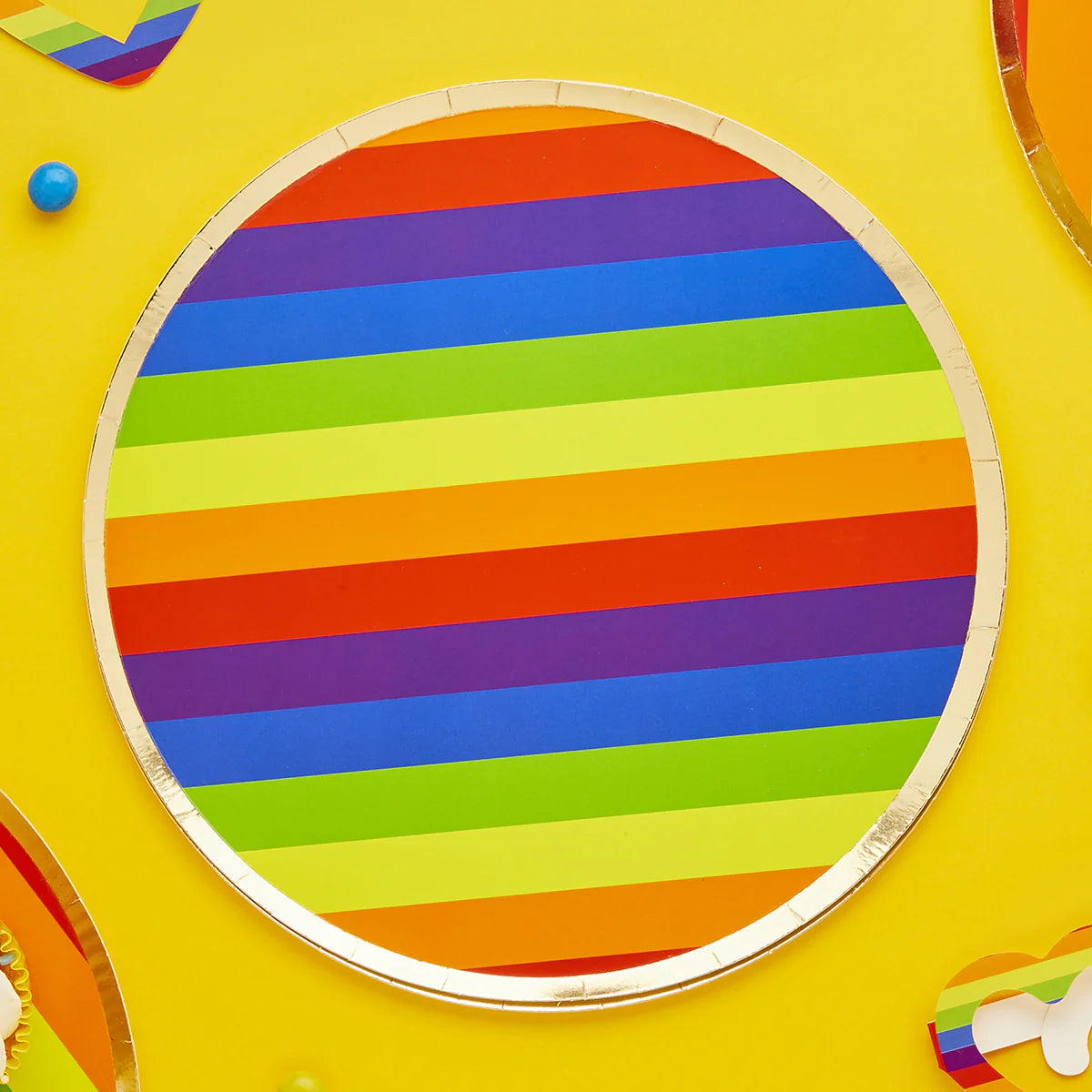 Rainbow Paper Plates (Pack of 8) - Anilas UK