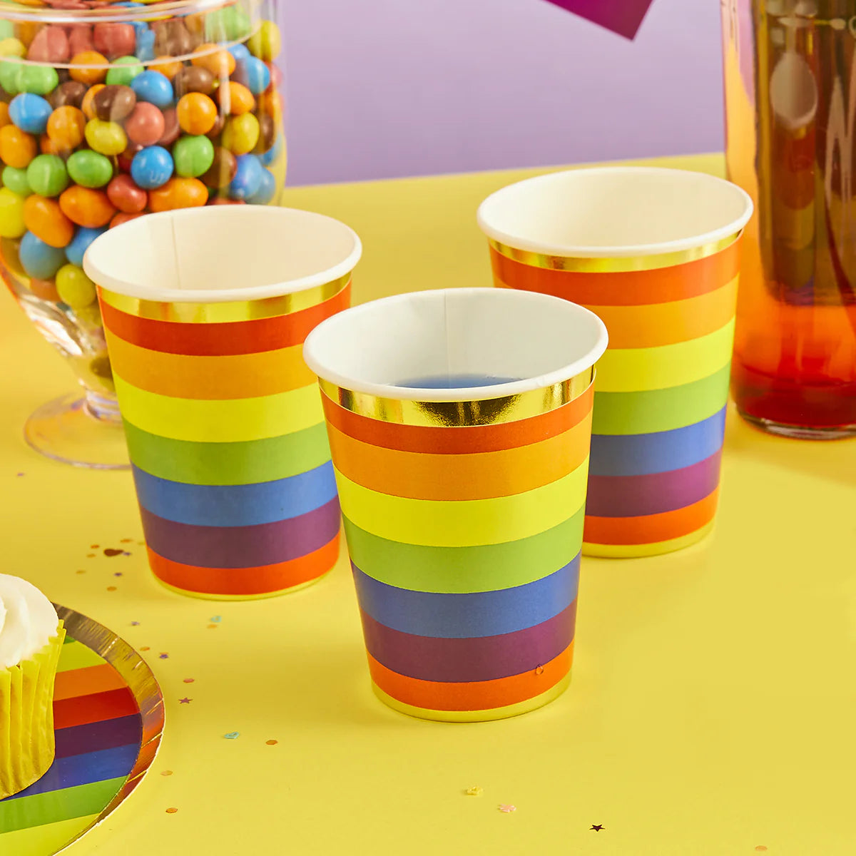 Rainbow Paper Cups (Pack of 8) - Anilas UK