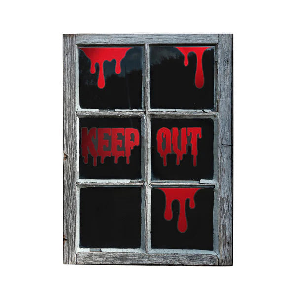 'Keep Out' Halloween Window Cling Decorations - Anilas UK
