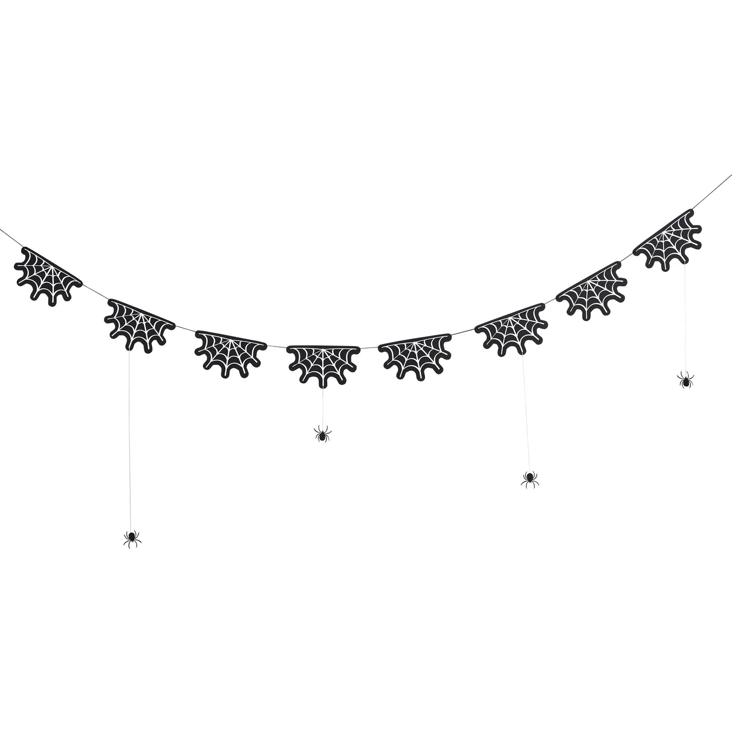 Cobweb Garland With Hanging Spiders  Halloween Party Decoration - Anilas UK