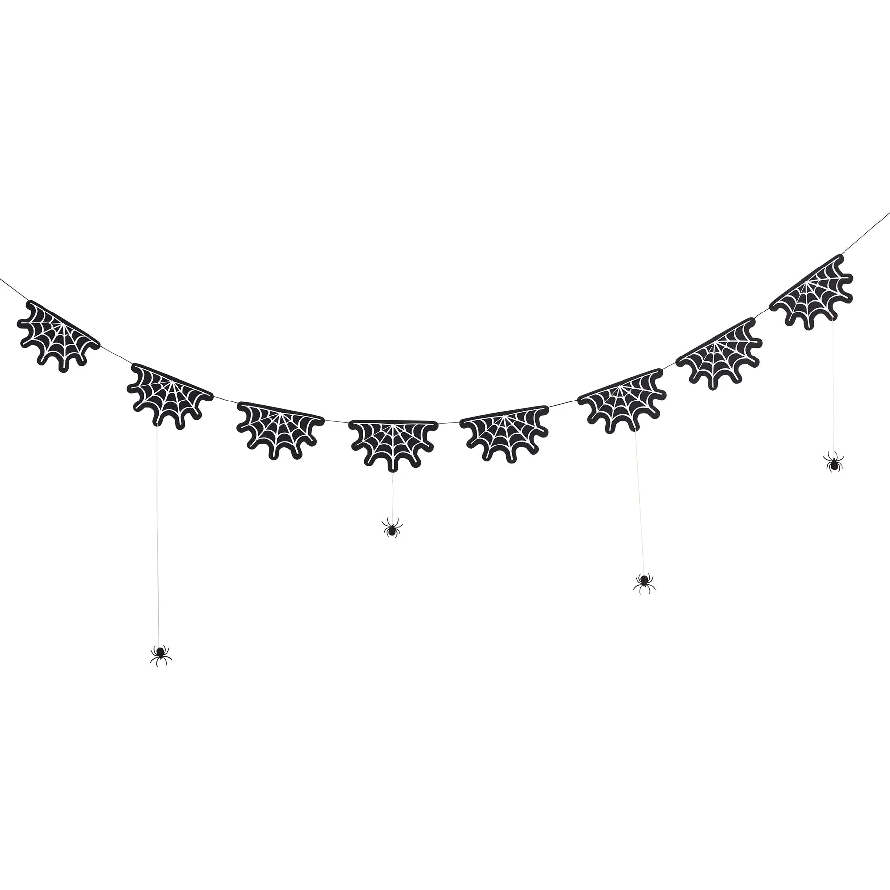 Cobweb Garland With Hanging Spiders  Halloween Party Decoration - Anilas UK