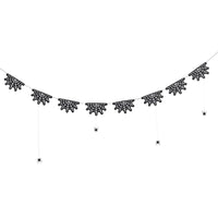 
              Cobweb Garland With Hanging Spiders  Halloween Party Decoration
            