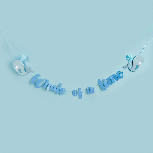 Whale Of A Time Tassel Birthday Party Banner - 2M - Anilas UK