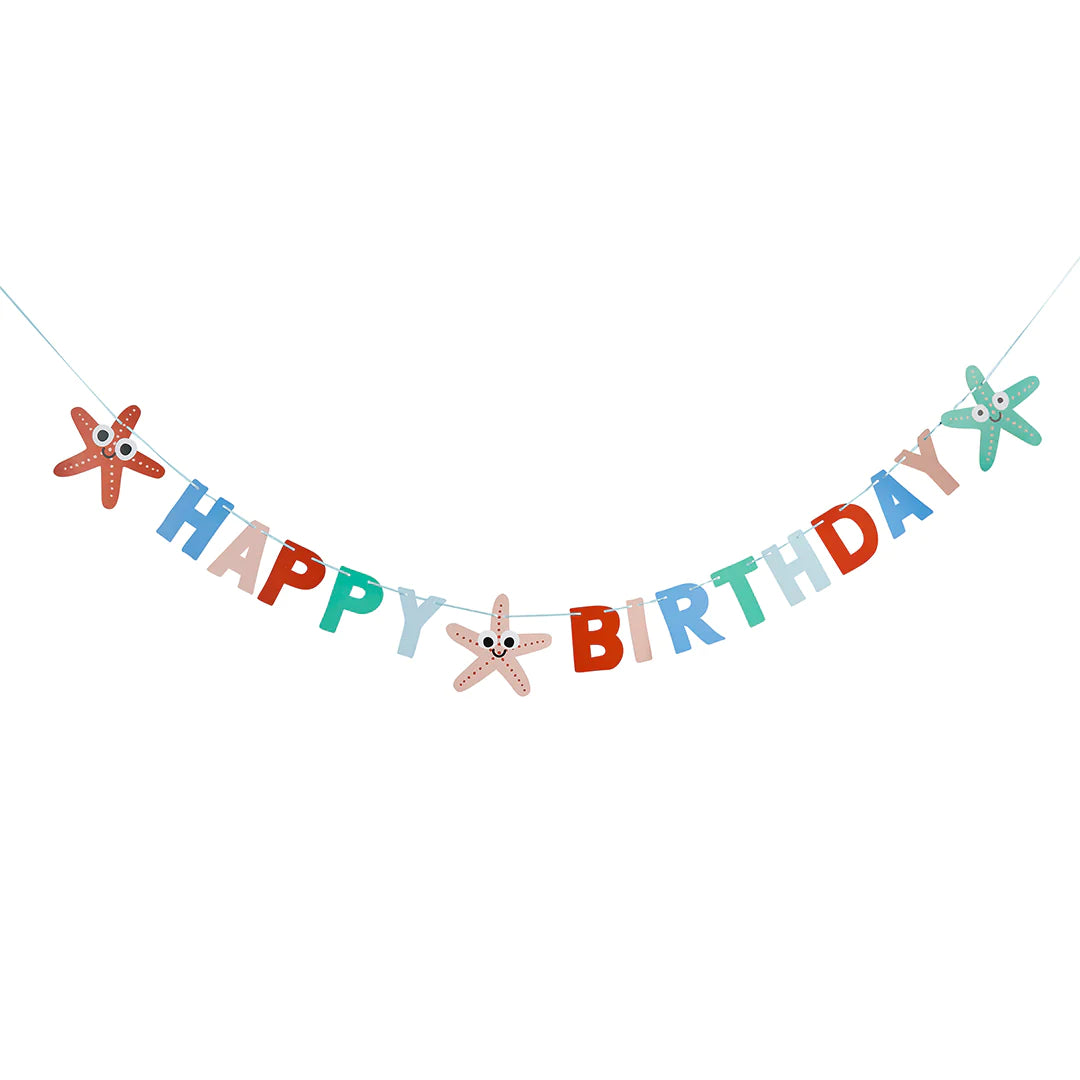 Starfish 'Happy Birthday' Banner- 2M - Anilas UK