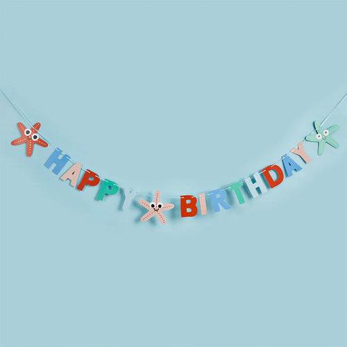 Starfish 'Happy Birthday' Banner- 2M - Anilas UK
