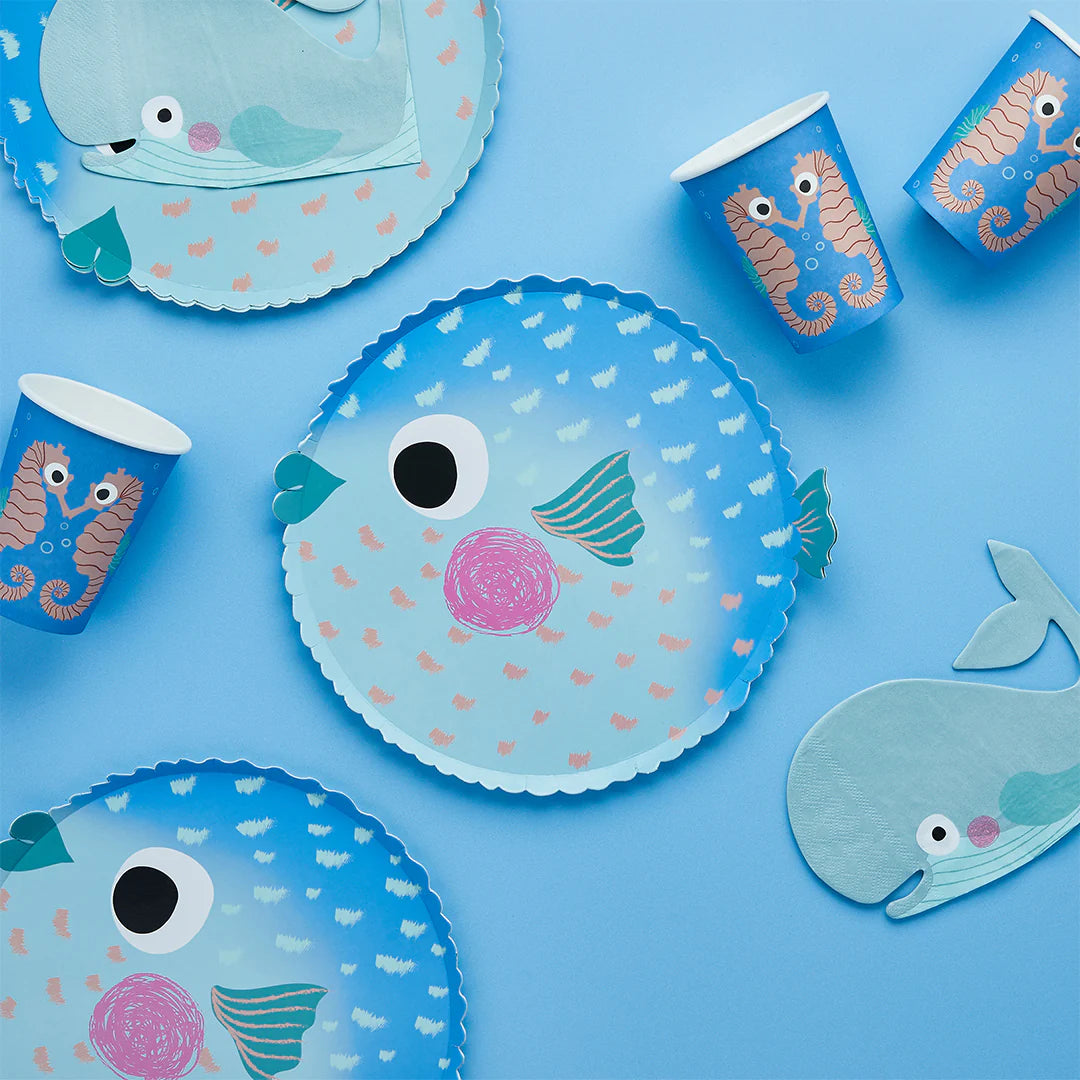 Puffer Fish Plates (Pack of 8) - Anilas UK
