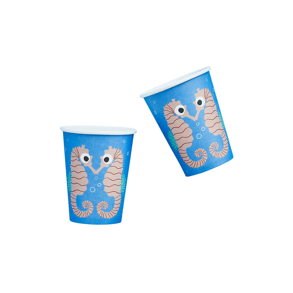 Seahorse Paper Cups (Pack of 8) - Anilas UK