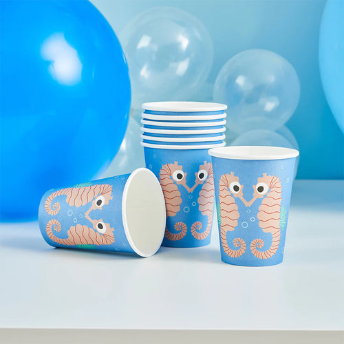 Seahorse Paper Cups (Pack of 8) - Anilas UK