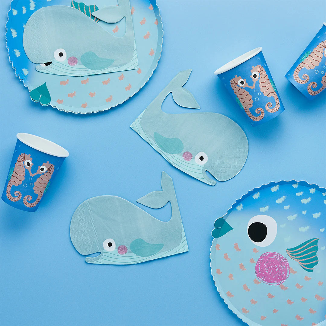 Whale Paper Napkins (Pack of 16) - Anilas UK