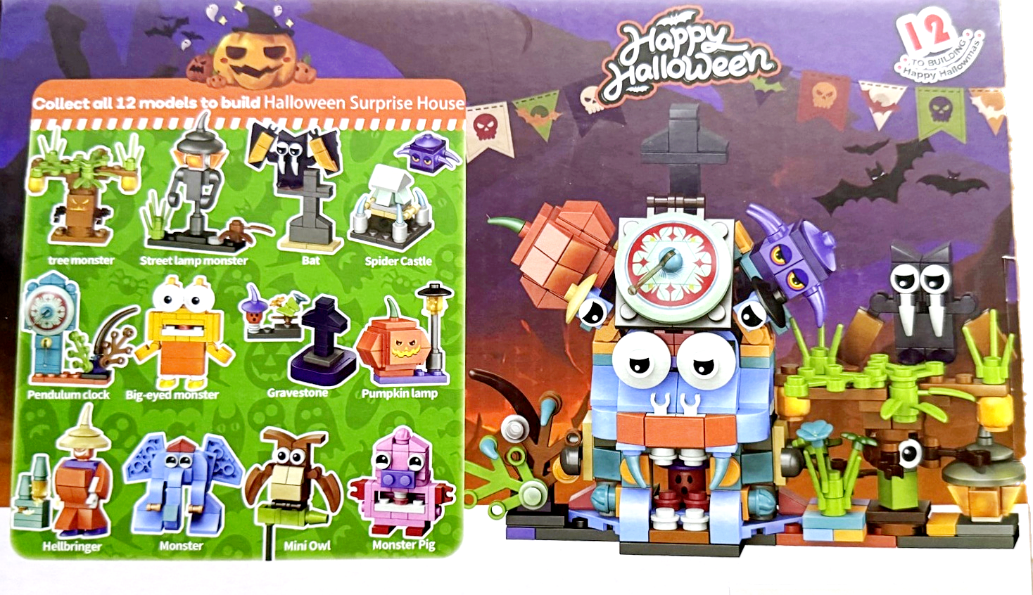 Happy Halloween Building Block Brick Kit - Anilas UK