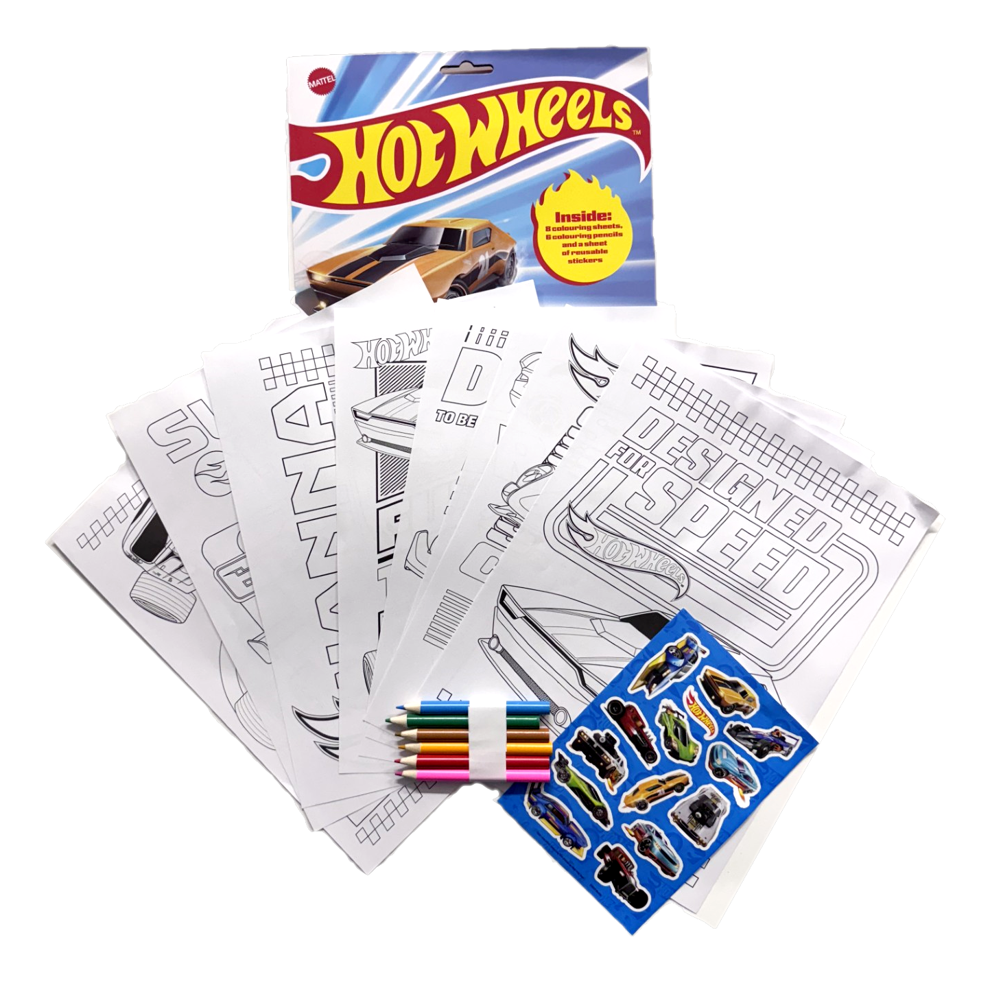 Hot Wheels Colouring Set