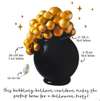 
              Witches Cauldron Halloween Party Balloon Set - Black & Gold
            