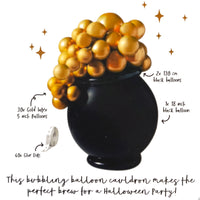 Witches Cauldron Halloween Party Balloon Set - Black & Gold