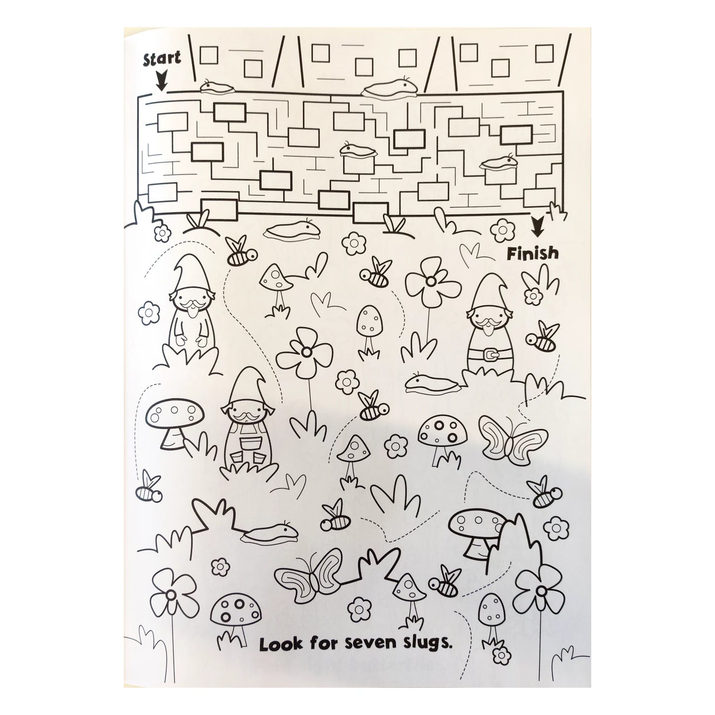 Maze, Find and Colour Activity Book – Bugs and Insects - Anilas UK