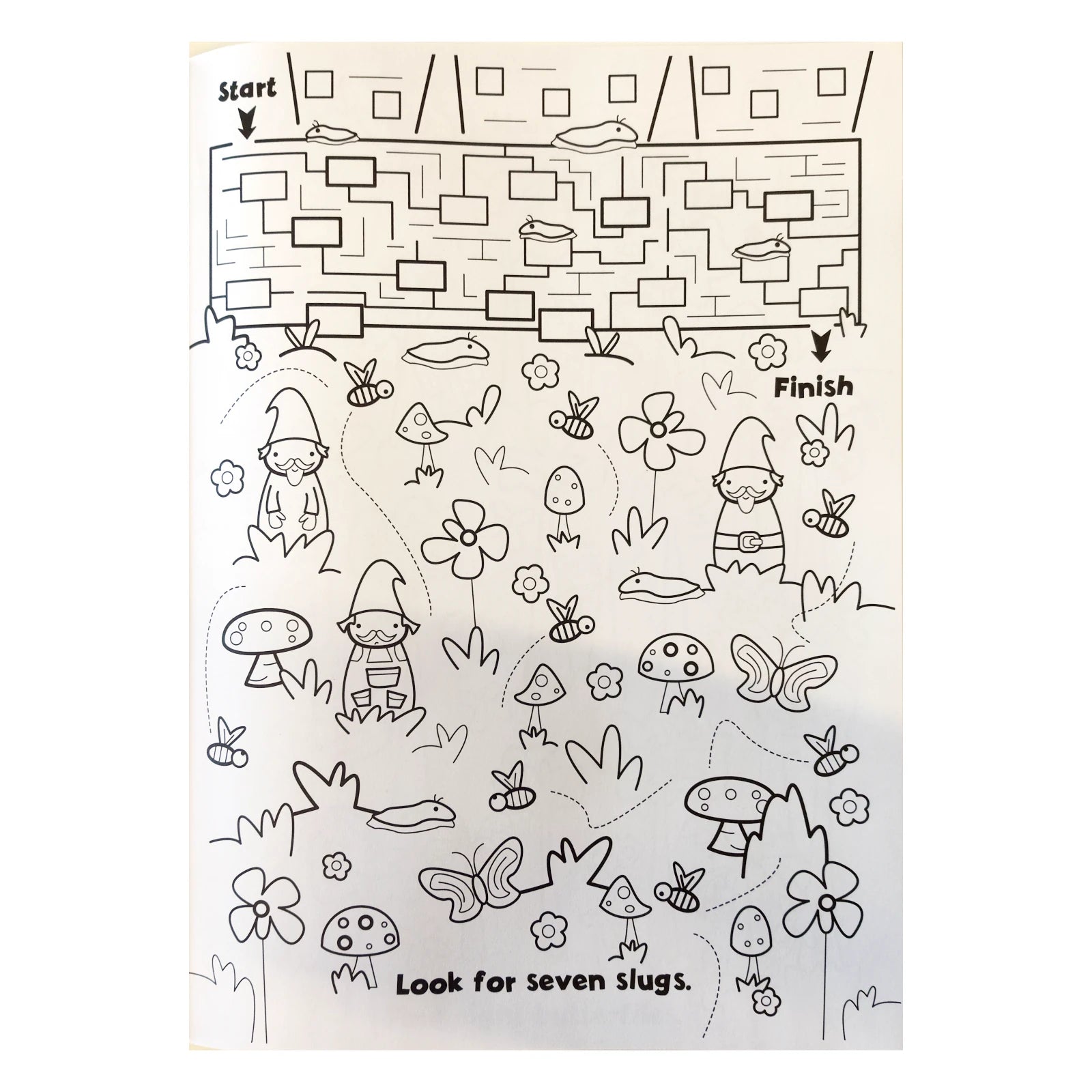 Maze, Find and Colour Activity Book – Bugs and Insects - Anilas UK