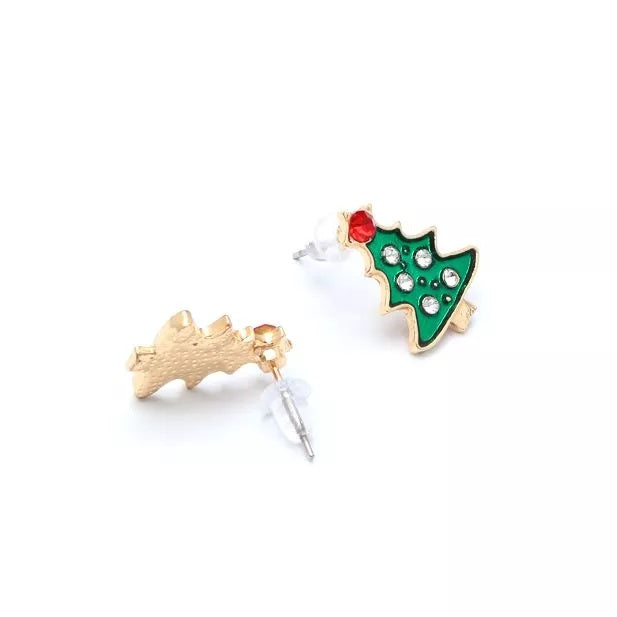 Diamante Christmas Tree Earrings - Anilas UK