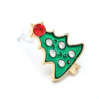 Diamante Christmas Tree Earrings - Anilas UK
