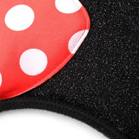 Mouse Ears with Red Satin Bow Headband - Anilas UK