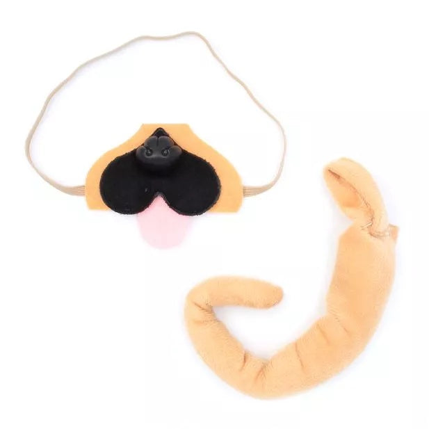 Pug Ears, Nose And Tail Dress Up Set - Anilas UK