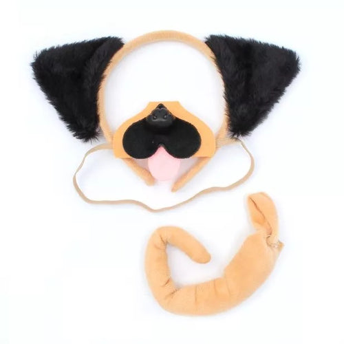 Pug Ears, Nose And Tail Dress Up Set - Anilas UK