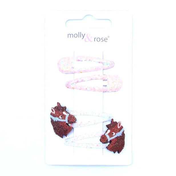 Pony Hair Accessories -4cm (Pack with 4 clips on card) - Anilas UK
