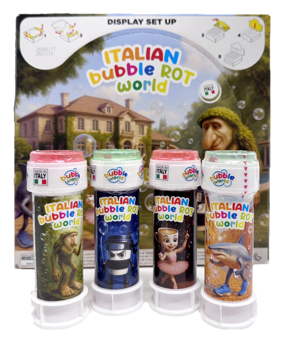 Italian bubble Rot World Bubble Tub with Wand