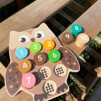 Woodland Owl Number Block Puzzle - Anilas UK