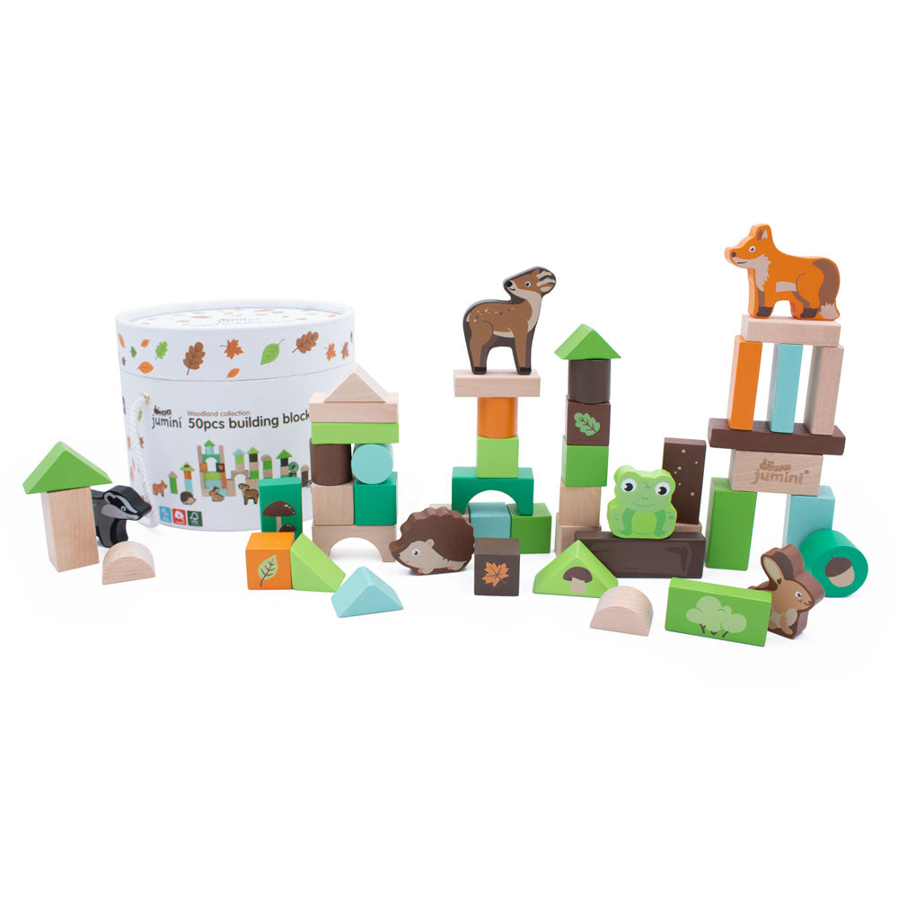 Woodland 50pcs Building Block Set - Anilas UK