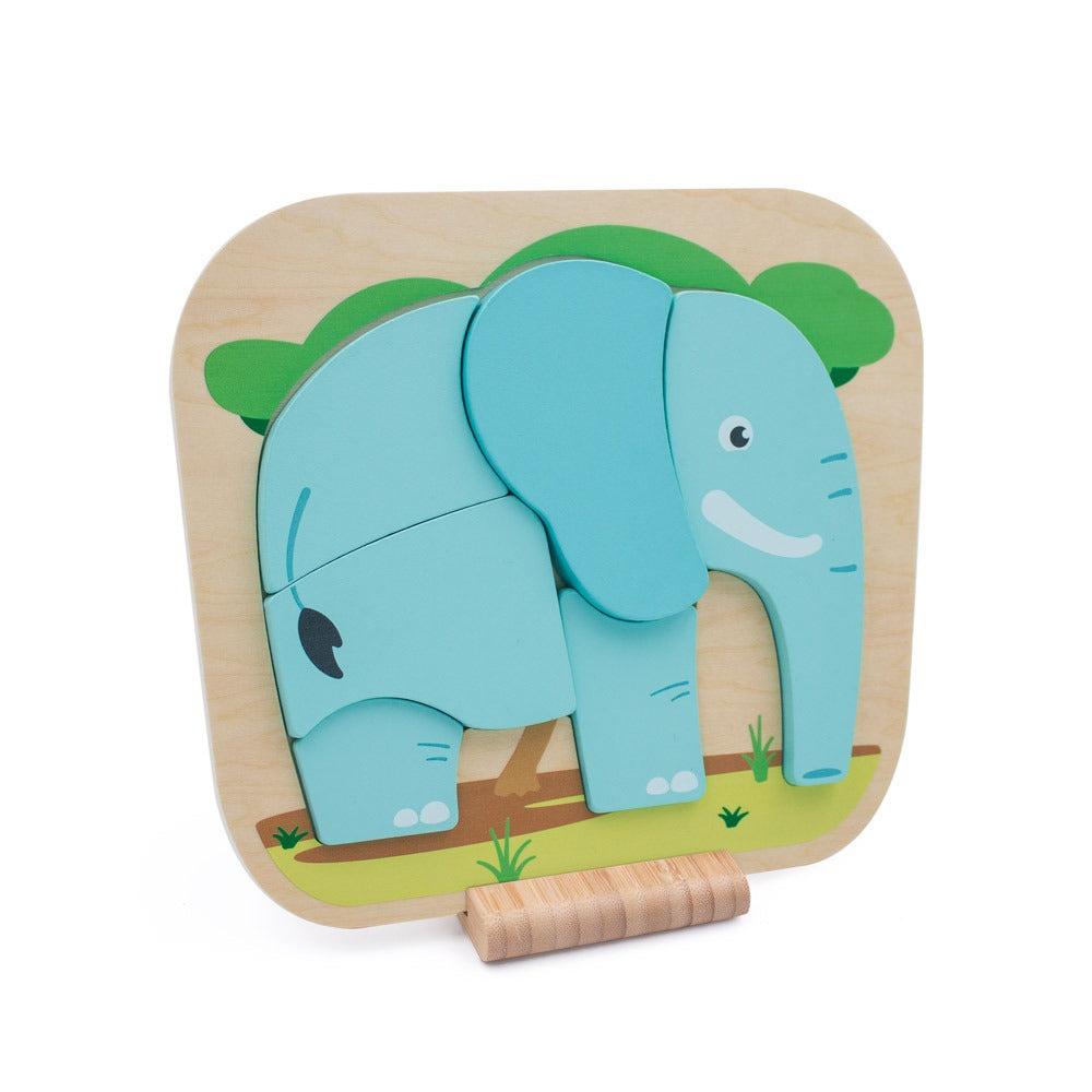 Safari Elephant Raised Puzzle - Anilas UK