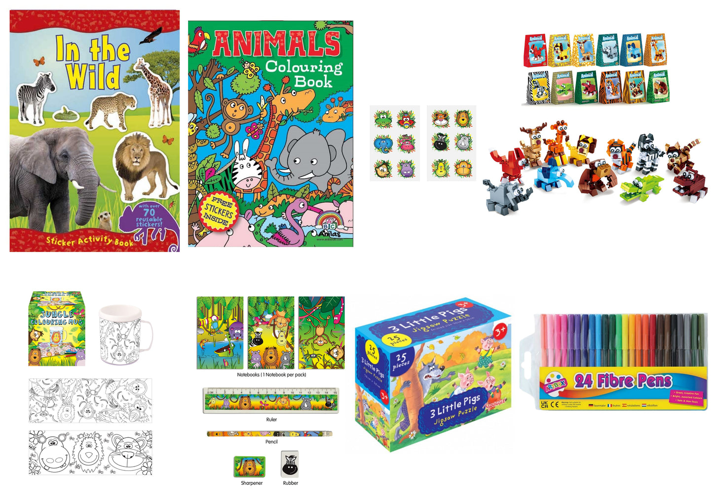 Jungle Activity Set with Construction Building Set - Anilas UK