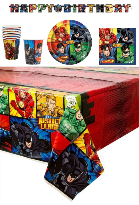 Justice League Party Pack for 8 people - Anilas UK