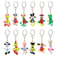 Wooden Animal Keychains