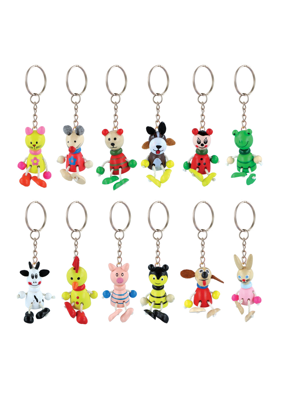 Wooden Animal Keychains