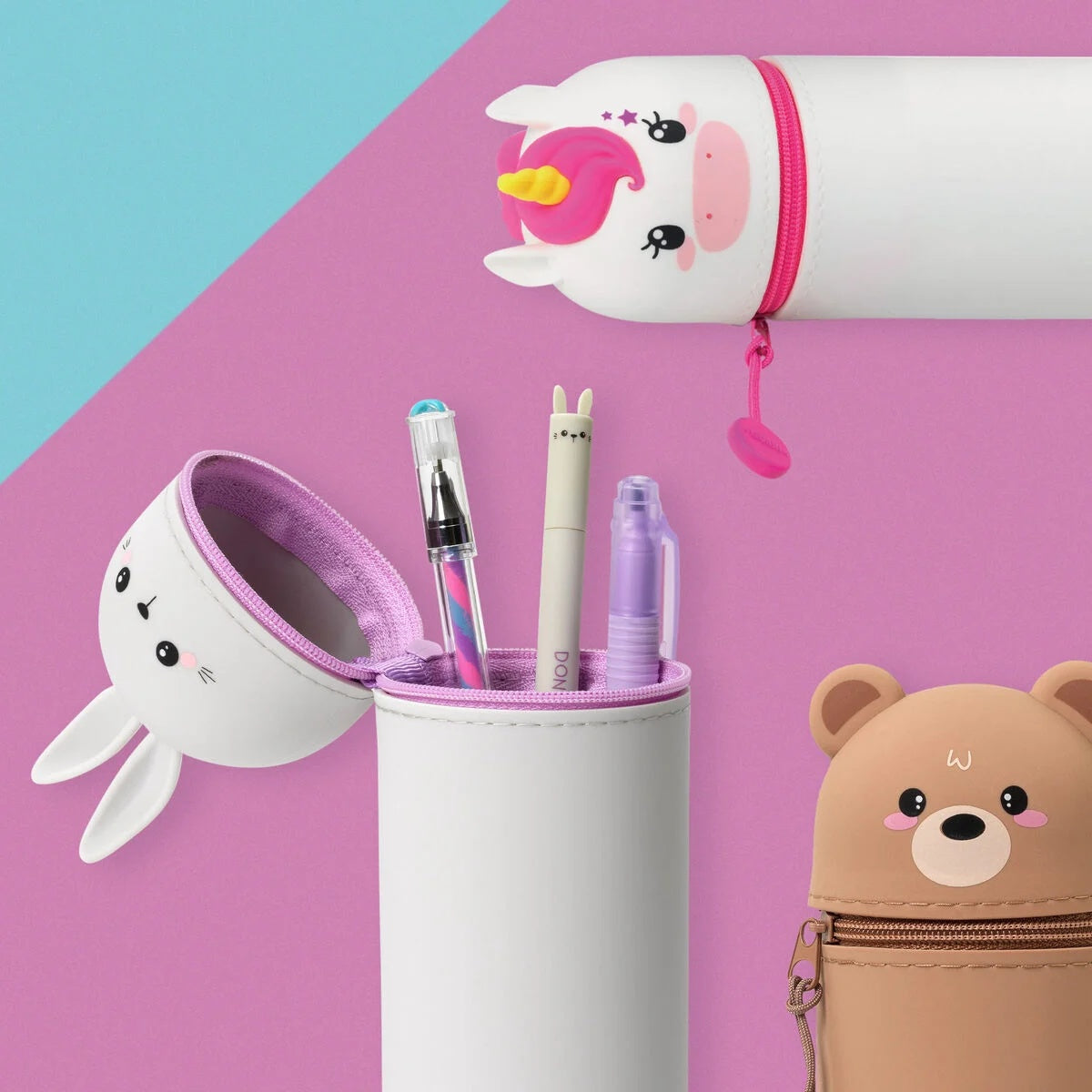 Kawaii 2-In-1 Soft Silicone Pencil Case - Panda - Anilas UK