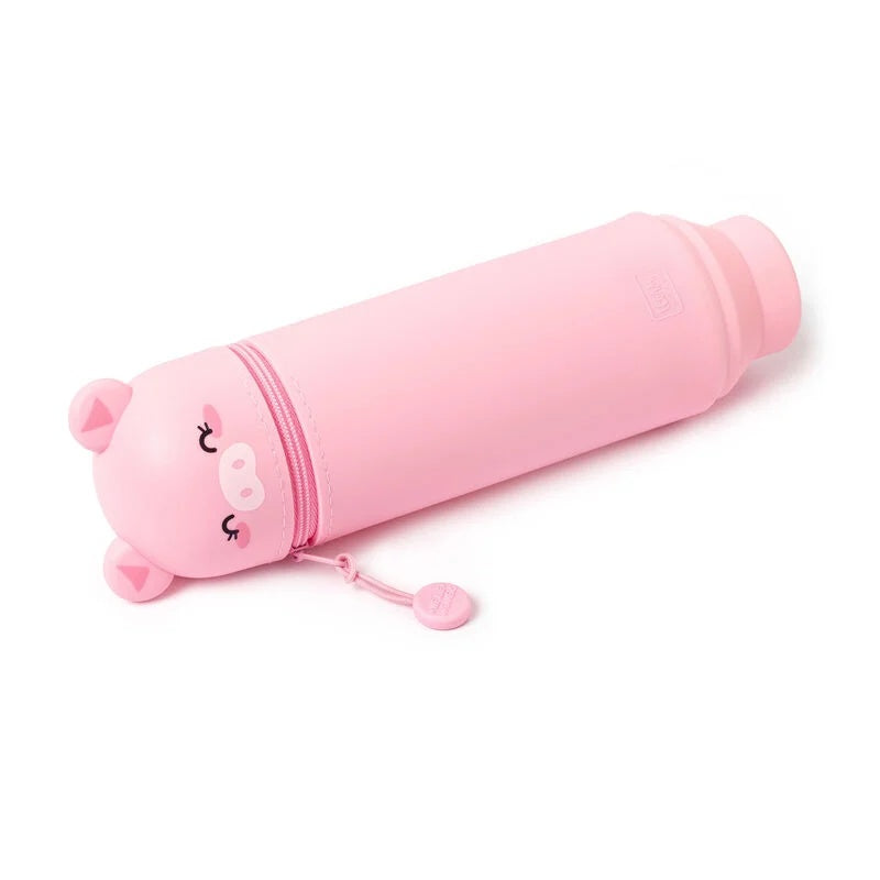 Kawaii 2-In-1 Soft Silicone Pencil Case - Piggy - Anilas UK