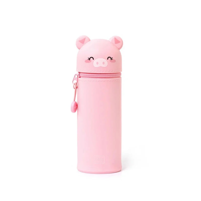 Kawaii 2-In-1 Soft Silicone Pencil Case - Piggy - Anilas UK