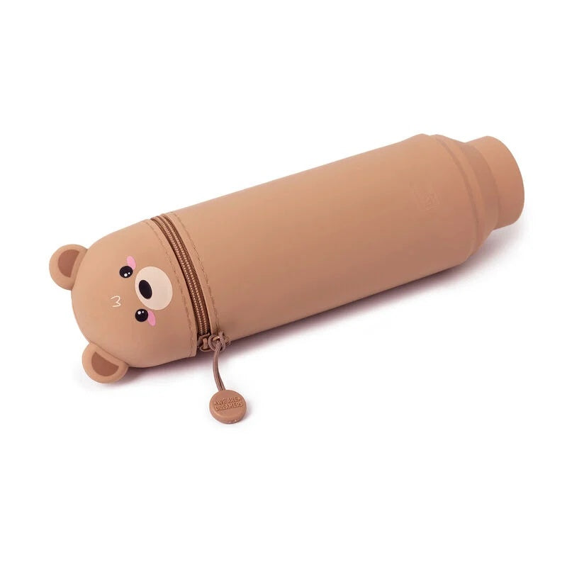 Kawaii 2-In-1 Soft Silicone Pencil Case - Teddy Bear - Anilas UK