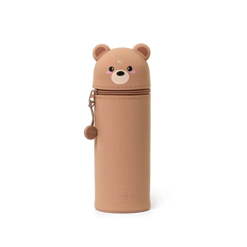 Kawaii 2-In-1 Soft Silicone Pencil Case - Teddy Bear - Anilas UK
