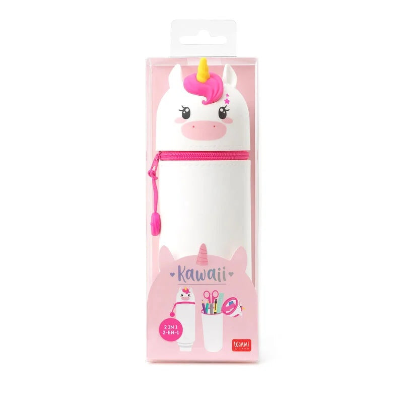 Kawaii 2-In-1 Soft Silicone Pencil Case - Unicorn - Anilas UK