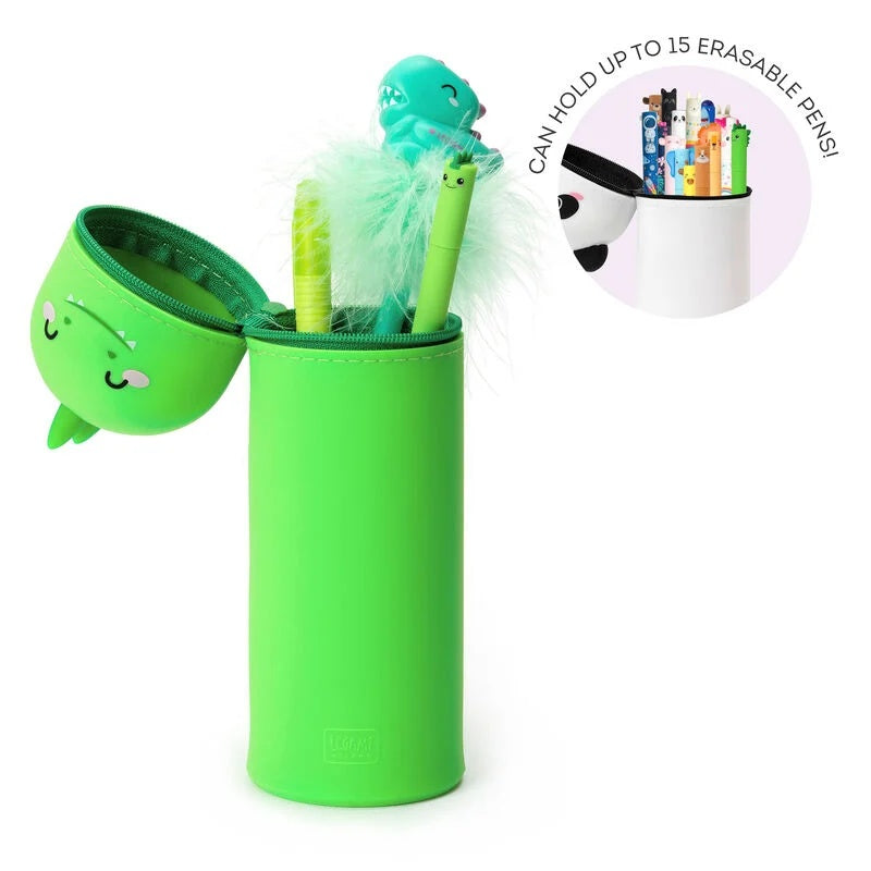 Kawaii 2-In-1 Soft Silicone Pencil Case - Dinosaur - Anilas UK