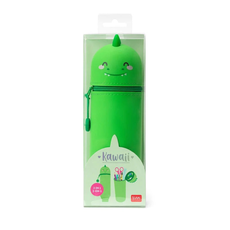 Kawaii 2-In-1 Soft Silicone Pencil Case - Dinosaur - Anilas UK