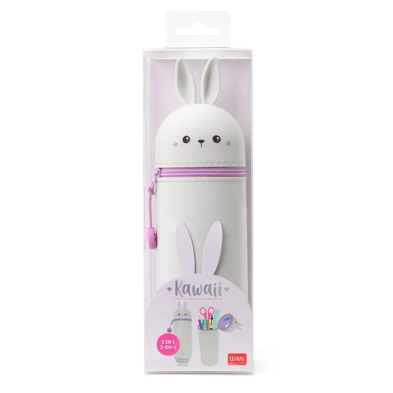 Kawaii 2-In-1 Soft Silicone Pencil Case - Bunny - Anilas UK
