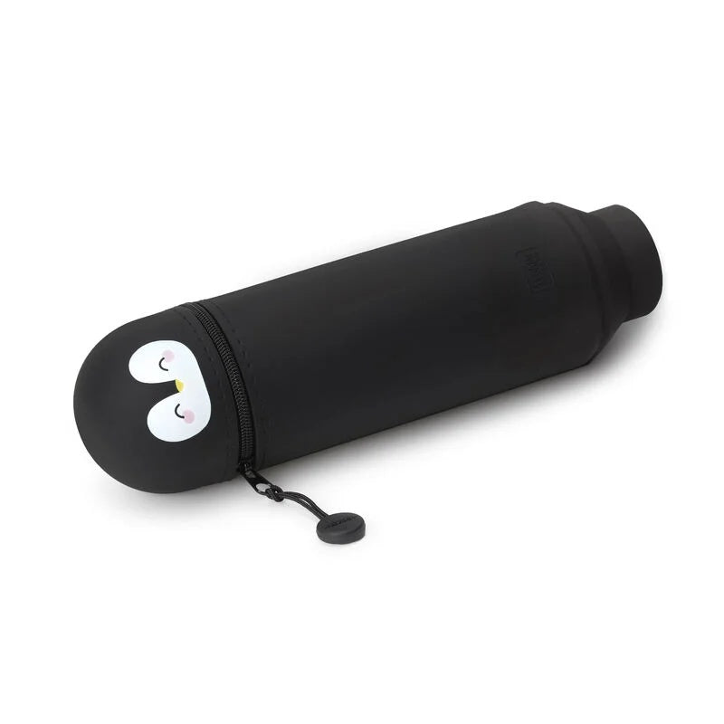 Kawaii 2-In-1 Soft Silicone Pencil Case - Penguin - Anilas UK