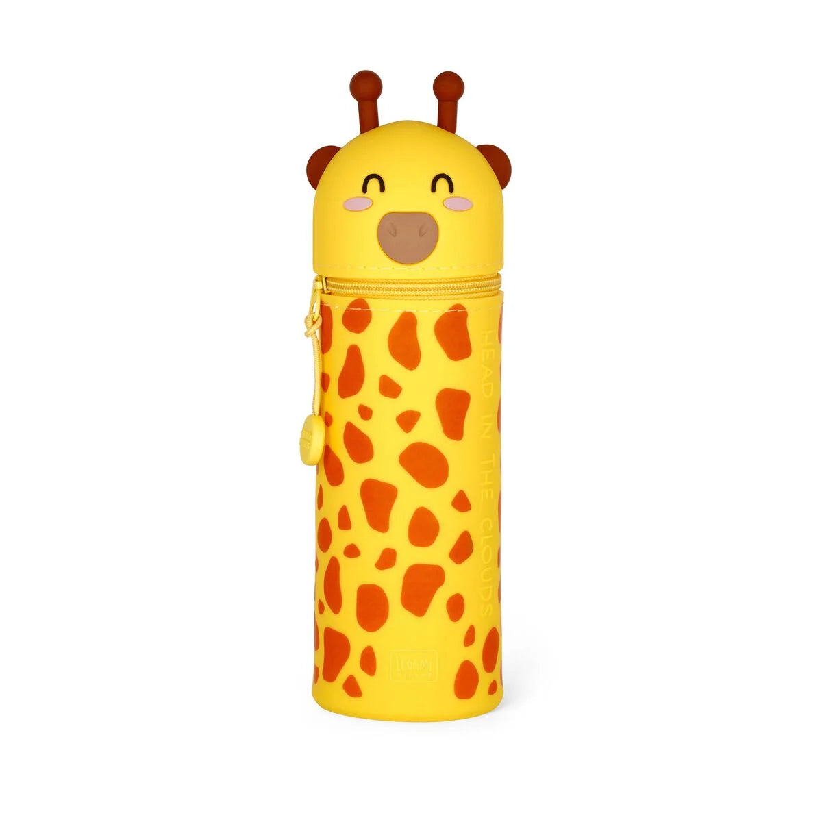 Legami Kawaii 2 in 1 Soft Silicone Pencil Case - Giraffe - Anilas UK