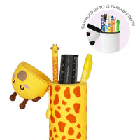 
              2 in 1 Soft Silicone Pencil Case - Giraffe
            