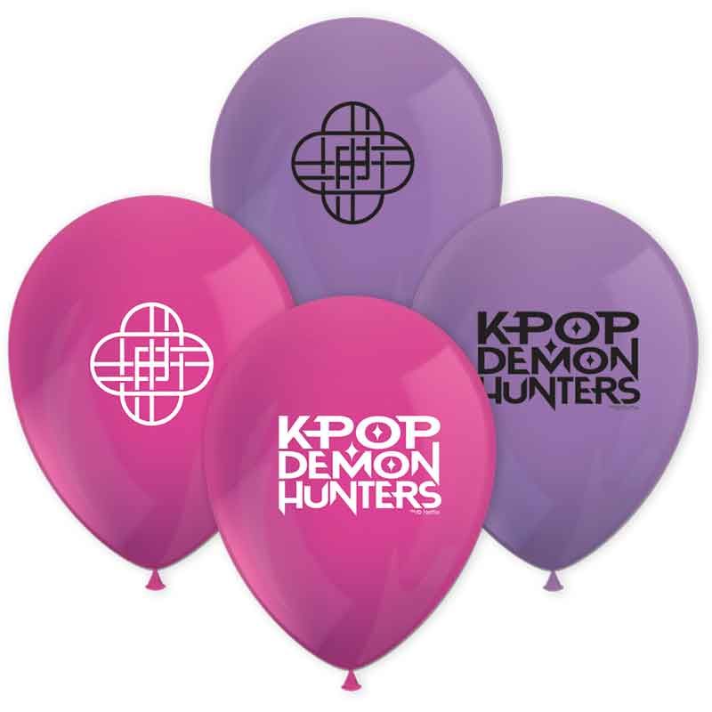 K-Pop Demon Hunters Printed Latex Balloons (Pack of 8) - Anilas UK