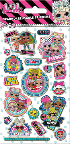 L.O.L Surprise! Next Level Reusable Foiled Stickers - Anilas UK